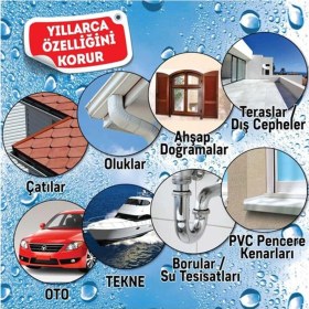 Resim Vodaseal Şeffaf Leak Fix Liquid Sıvı Kauçuk Kaplama 700 gr Dış Mekan ve İç Mekan Uyumlu Yalıtım Çözümü 