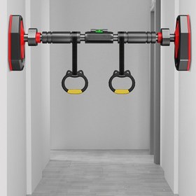 Resim 1-Paket Ayarlanabilir Kapı Çerçevesi Çekme Barı - Matkap Gerektirmez, 3 Boyut Seçeneği, Sağlam Siyah ve Kırmızı Tasarım Ev Spor Salonu, Vücut Merkezli Egzersiz ve Üst Vücut Egzersizleri için, Egzersiz Aksesuarları, Şık Metalik Kaplama, Dayanıklı Yapı 