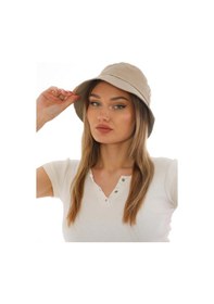 Resim Kadın Balıkçı Vizon Kova Bucket Şapka Vizon 