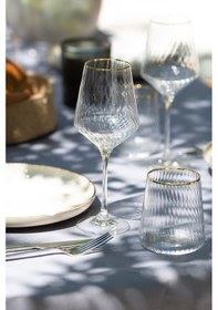 Resim Rakle Premium Gold 4'lü Su Kadehi Seti 435 Cc Renkli 