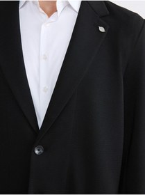 Resim LC Waikiki Siyah Dar Kalıp Erkek Blazer Ceket 