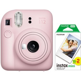 Resim Instax mini 12 Pembe Fotoğraf Makinesi ve 20'li mini Film 