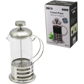 Resim Rivera Tech Rvr French Press Metal Kafes - Metal Kapak 350ML Cam Bitki Süzgeçi () 