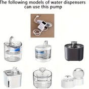 Resim PLAY PETTY Akvaryumlar için Yedek Su Pompası, Evcil Hayvan İçme Çeşmesi - USB ile Çalışan (USB-A), Çoğu su dağıtıcısı ile uyumlu, Kediler ve Balık Tankları için - Masaüstü veya Seyahat Kullanımı, Şeffaf Tasarım, Dayanıklı Plastik 