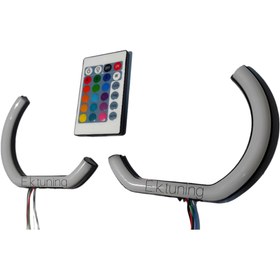 Resim E.K.Tuning L Tipi 4 Adet Uzaktan Kumandalı Rgb Angel 16 Renk 100mm 
