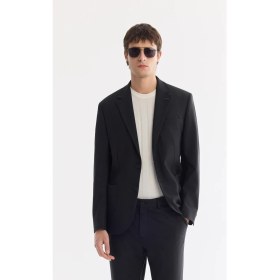 Resim AVVA Erkek Mono Yaka Kapaklı Cep Çift Yırtmaç Astarsız Lıghtweıght Comfort Slim Fit Ceket A61Y4009 