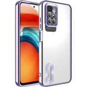 Resim Fibaks Xiaomi Redmi 10 2022 Kılıf Kamera Lens Korumalı Şeffaf Renkli Logo Gösteren Parlak Kapak 