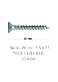 Resim Adilon Sunta Vidası, 3,5 X 25 Mm, 30 Adet, Yhb Vida 3,5 x 25 
