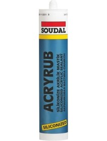 Resim Soudal Acryrub Silikonize Mastik 310 Ml Gri 