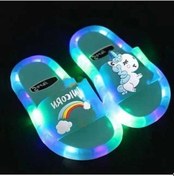 Resim Fastbuy Sevimli Açık Mavi Led Terlik, Çocuk Plaj Terliği, Kız-erkek İçin Açık Mavi 