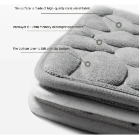 Resim Marsilyan- Memory Kaydırmaz Banyo Paspası Pembe 