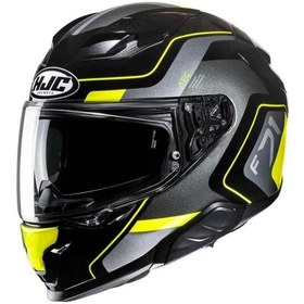 Resim HJC F71 Arcan MC3H Kapalı Motosiklet Kaskı Neon Sarı - Siyah 
