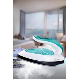 Resim Iki'si Birlikte Seyahat Buharlı Dikey Portatif Ütü Mavi 