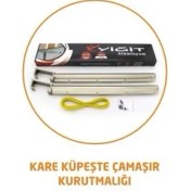 Resim Kare Küpeşte Alüminyum Balkon Çamaşır Kurutmalık Kare Küpeşte Alüminyum Balkon Çamaşır Kurutmalık 60x25 mm
