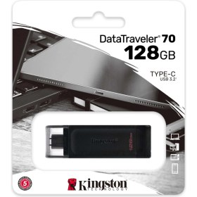 Resim Kingston DT70 128GB DATATRAVELER70 Type-C 3.2 Gen1 (DT70/128GB) 