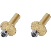 Resim Echo Chicly 2x Mermer 31MM Dia Bullnose Profili Tekerlek Yönlendirici Bit Altın Tonu (Yurt Dışından) 