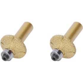 Resim Echo Chicly 2x Mermer 31MM Dia Bullnose Profili Tekerlek Yönlendirici Bit Altın Tonu (Yurt Dışından) 