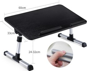 Resim D1 Multi Çok Fonksiyonlu Laptop Tablet Sehpası Black 