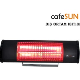 Resim Cafesun KS-2600 Bright 2000 W Infrared Dış Mekan Isıtıcı Siyah 