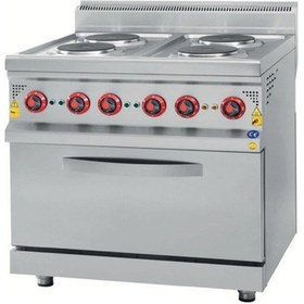 Resim Karacasan Endüstriyel 80 Cm 700 Seri 4 Gözlü Elektrikli Gemi Kuzineli Ocak 