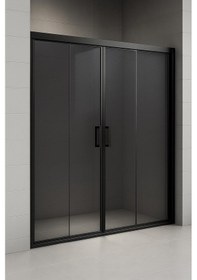 Resim Duşakabin Füme Temper Cam Elegant Seri Ön Cephe Siyah Profil - Yükseklik: 190 Cm Siyah 