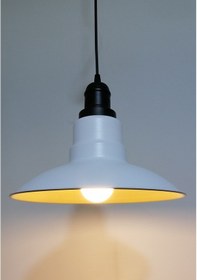 Resim Riolight Retro Beyaz Içi Gold Tekli Metal Sarkıt Çap: 30Cm (538287910) 