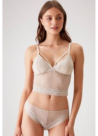 Resim Pierre Cardin Şerit Detaylı Dantelli Sütyen Takım Taş 001 