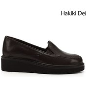 Resim Gönderi R Kahve Antik Dolgu Taban Hakiki Deri Ayakkabı Kahverengi 