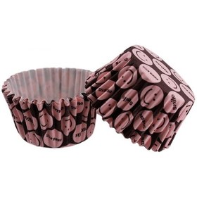 Resim Cupcake Kalıbı Pet Kapsül Kek Kalıbı 48X34 Mm 100 Adet Pembe N11.1151 