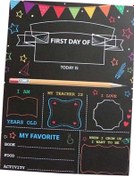 Resim Suntek Okulun İlk Günü Kurulu Ahşap Kara Tahta Çift Taraflı " 