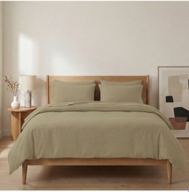 Resim Prime Sleeks Harmony %100 Pamuk Çift Kişilik Nevresim Takımı, Zeytin Yeşili Zeytin Yeşili 