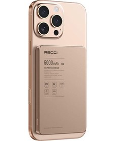 Resim Recci RP33 PD 20W Ultra İnce Led Göstergeli Hızlı Şarj Özellikli Wireless 15W 5000 mAh Powerbank 