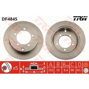 Resim TRW DF4845 Fren Diski Arka Space Runner 99- Eclıpse 00- Outlander 03- / Sebrıng 95- Düz 262Mm 