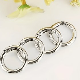 Resim 1/3/6 adet Yüksek Kaliteli Çinko Alaşım Yuvarlak saç tokası Aktivasyonlu Bahar O-Ring Klips - Koroziyona Dayanıklı Güvenli Kilit Mekanizması, Açık Hava Kampı Yürüyüşü için Klips, Tatil Hediyeleri (Noel, Paskalya, Şükran Günü, Bağımsızlık Günü) 