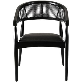 Resim Gazel Hazeranlı Ahşap Bohem Sandalye Siyah - Siyah 