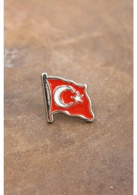 Resim 089 5000 Gümüş Ay Yıldız Bayrak Yaka Rozeti 