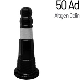 Resim İleri Trafik 50'li Altıgen Delinatör Seti, Esnek Duba 