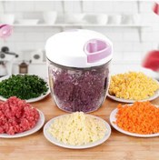 Resim YAKUT I Love El Rondosu 5 Bıçaklı Büyük Boy Ipli Sebze Doğrayıcı 1000ml R080220201 