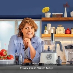 Resim Storemax x Refika Birgül Mastermaid Power Multifunctional 10 In 1 Cream Mutfak Robotu 2000W 