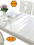 Resim MRT PLASTİK 2,0 mm PVC MASA ÖRTÜSÜ, ŞEFFAF MASA KAPLAMASI, 90x90 