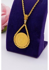 Resim TC. Darphane 22 Ayar Altın Kolye Yarım Altınlı Dorika Çerçeve Kolye ve Kolye Ucu 