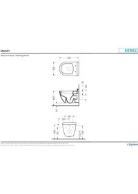 Resim Serel Smart Kanallı Asma Klozet Kapak Hariç SM23ODS110H 