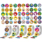 Resim Sevimli Hayvan Ödül Etiketi Teşvik Etiketi Kelimeleri Etiket Kağıdı Rulo Çapı 25mm Çocuk Öğretmen Okul Malzemeleri İçin 