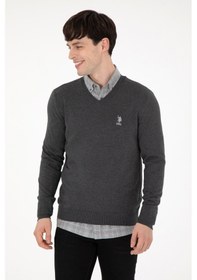 Resim U.S. Polo Assn. Erkek Antrasit Melanj Basic Kazak 50288881-VR081 