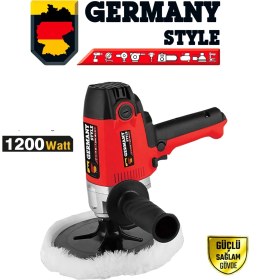 Resim Germany Style 99756VFX 6 Kademe Devir Ayarlı 1200 Watt Polisaj Makinesi Zımpara Pasta Cila Makinesi 