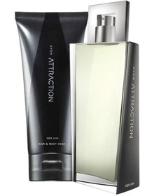 Resim Avon --AVON-attraction Erkek Parfüm Ve Saç Vücut Şampuanı Hediye Paketi 