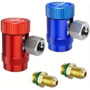Resim Dashanshop R1234yf Adaptor Seti 2 Adet Ayarlanabilir Hızlı Bağlantı Kiti Ac Şarj Vakum 