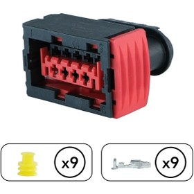 Resim TE Connectivity Far Soketi 9 Pin Kablosuz 