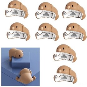 Resim Dofolink Kartun Köpek Şekilli Silikon Masa Köşesi Koruyucu, Çocuk Güvenliği İçin Yumuşak Çarpma Önleyici, 4 Renk Seçenekli, 4 Adet Paket Beyaz 