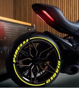 Resim Performance Stickers Lastik Sticker Diablo Motorsiklet Lastik Yazısı Lastik Stiker 15-19inç Arası Uyumlu 